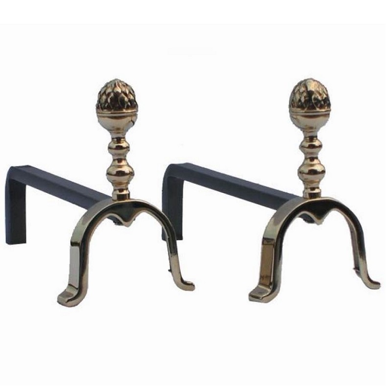 Alari in Ottone A110 con soggetto PIGNA liscia - immagine 2