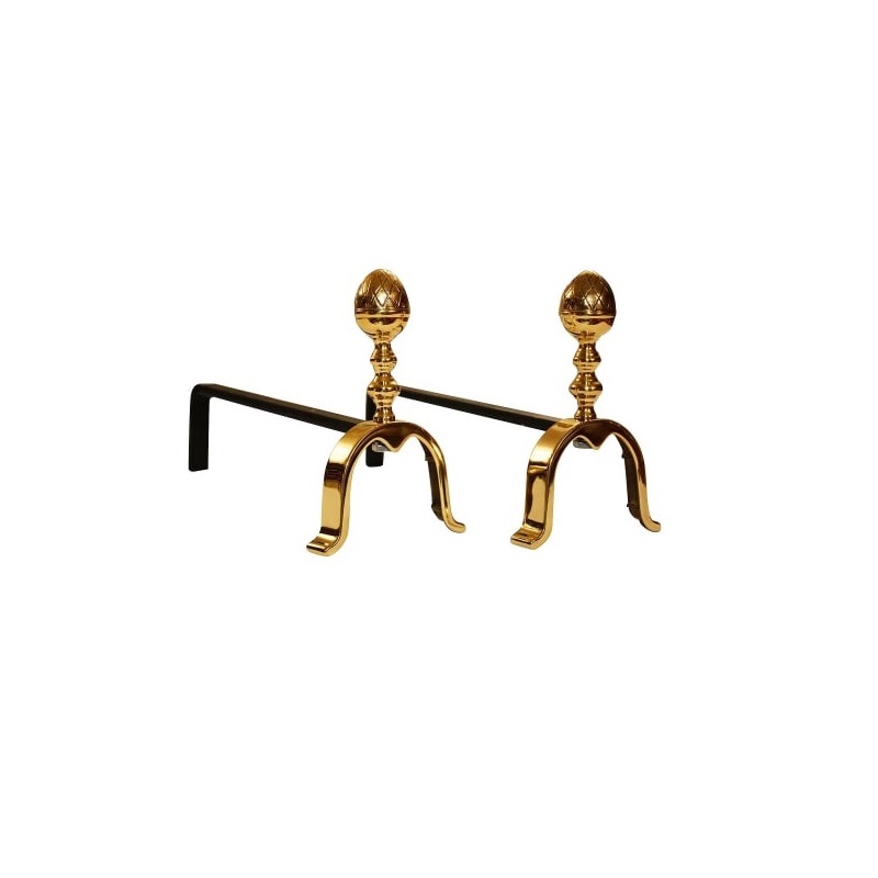 Alari in Ottone A110 con soggetto PIGNA liscia - immagine 3