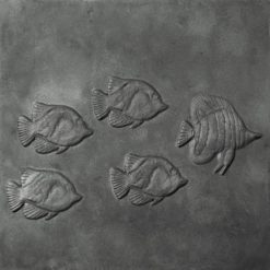 Piastra in Ghisa F123 Pesci 60x60 Camino