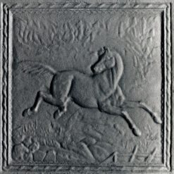 Piastra in Ghisa F124 Cavallo 50x50 Camino