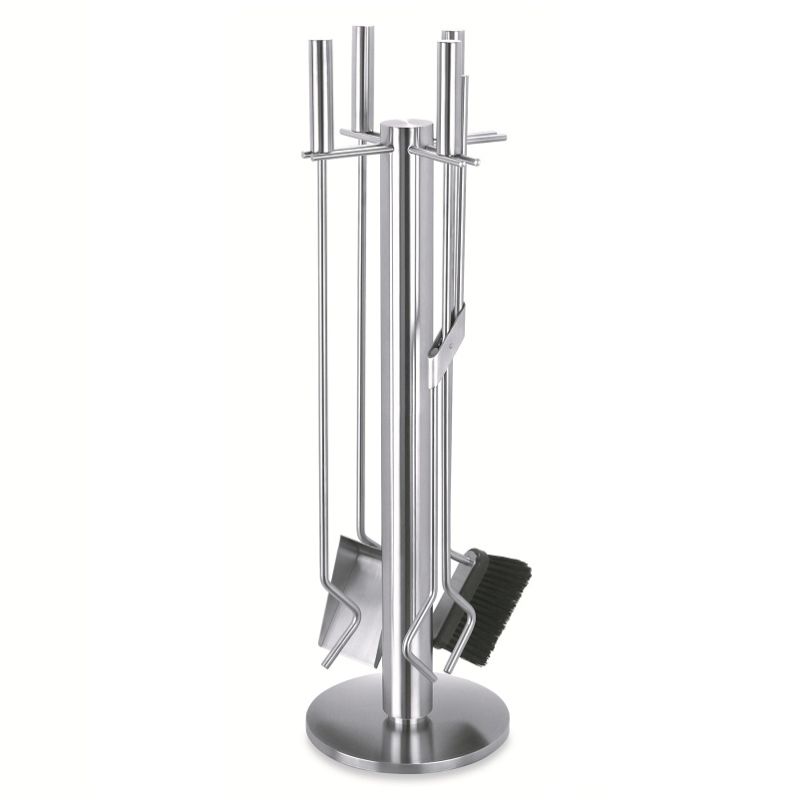 Set Attrezzi Camino S184 MODERNO in Acciaio inox