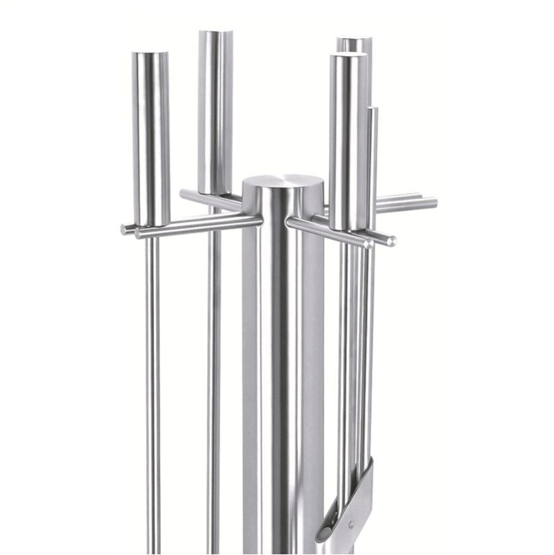 Set Attrezzi Camino S184 MODERNO in Acciaio inox - immagine 2
