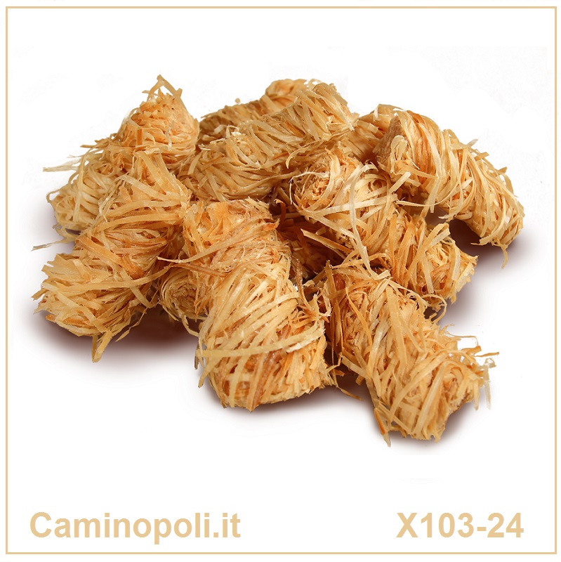 Accendifuoco Ecologico in lana di legno Scatola 48 Gomitoli Flametto X103-50 - immagine 2