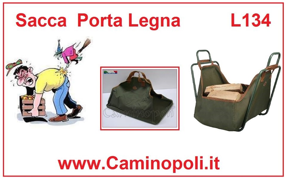 Sacca Portalegna L134 Borsa Trasporto Legna - immagine 5
