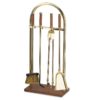 Set attrezzi in Ottone Lucido S233 per il Camino