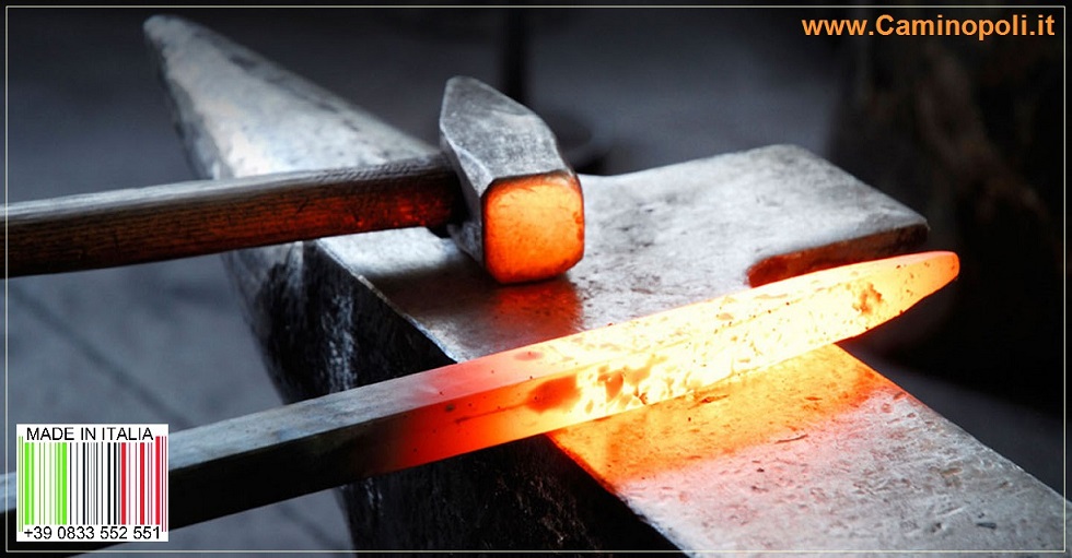 Set attrezzi in Ferro Battuto S249 da parete RUGGINE - immagine 7