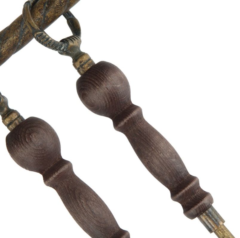 Set Accessori Camino in Ottone da Parete S258-A a Muro - immagine 4
