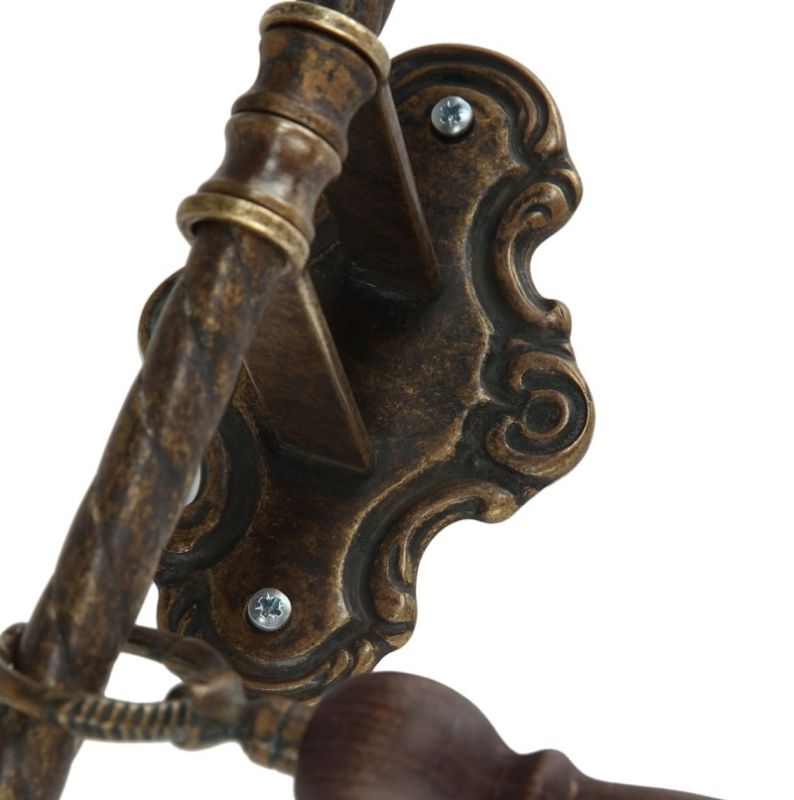 Set Accessori Camino in Ottone da Parete S258-A a Muro - immagine 3