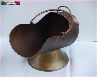 Portalegna in rame e ottone L143