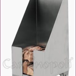 Trolley Portalegna con ruote, in acciaio L128