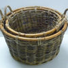Portalegna in rattan L113L  Cesta Tonda