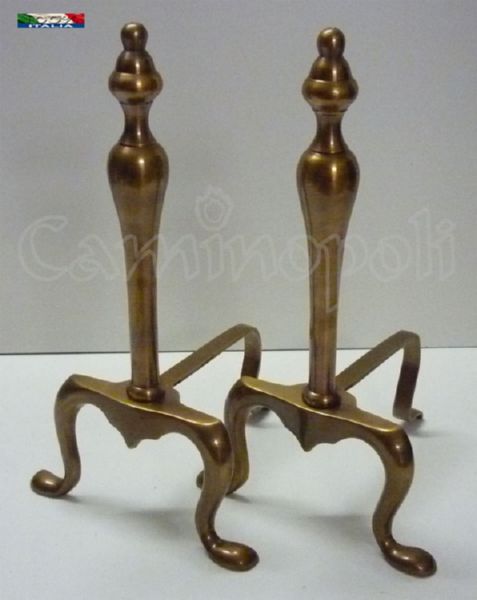 Alari in ottone A154 brunito