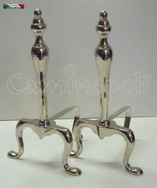 Alare in Ottone Argentato A155