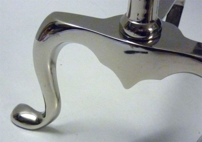 Alare in Ottone Argentato A155