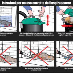 Aspiracenere Cenerentolo Diavolina V146 Bidone