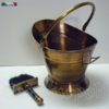Portalegna Secchio Carbone in Ottone L165 Brunito