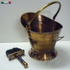 Portalegna Secchio Carbone in Ottone L165 Brunito