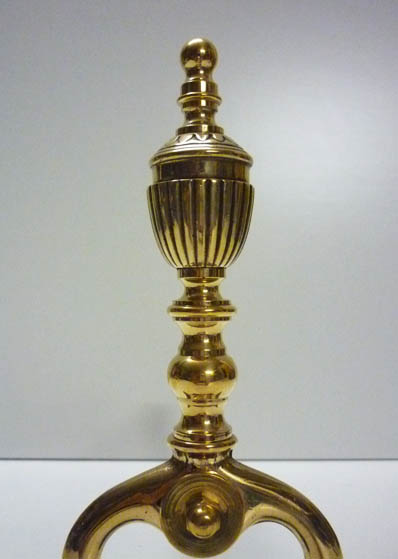 Alari in ottone A158 Impero Lucido