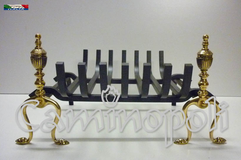 Alari in ottone A158 Impero Lucido