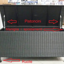 Baule Portalegna L176 in Rattan Sintetico