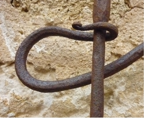 Set attrezzi in Ferro Battuto S249 da parete