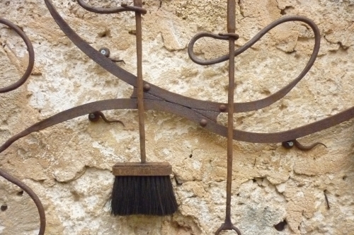 Set attrezzi in Ferro Battuto S249 da parete