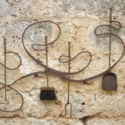 Set attrezzi in Ferro Battuto S249 da parete